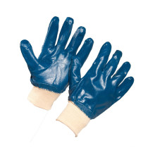 Blue Nitrile Coated Cotton Liner Safety Work Glove
